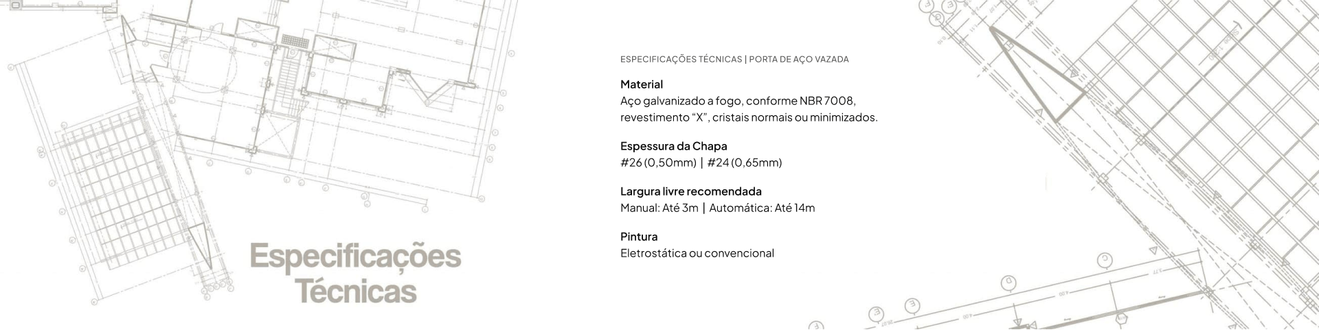 Especificações Técnicas