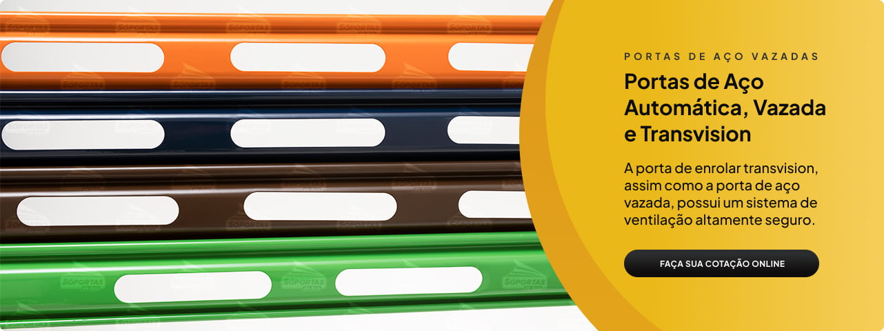 Portas de aço automática, vazada e transvision