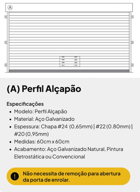 Perfil alçapão