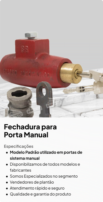 Fechadura para porta manual