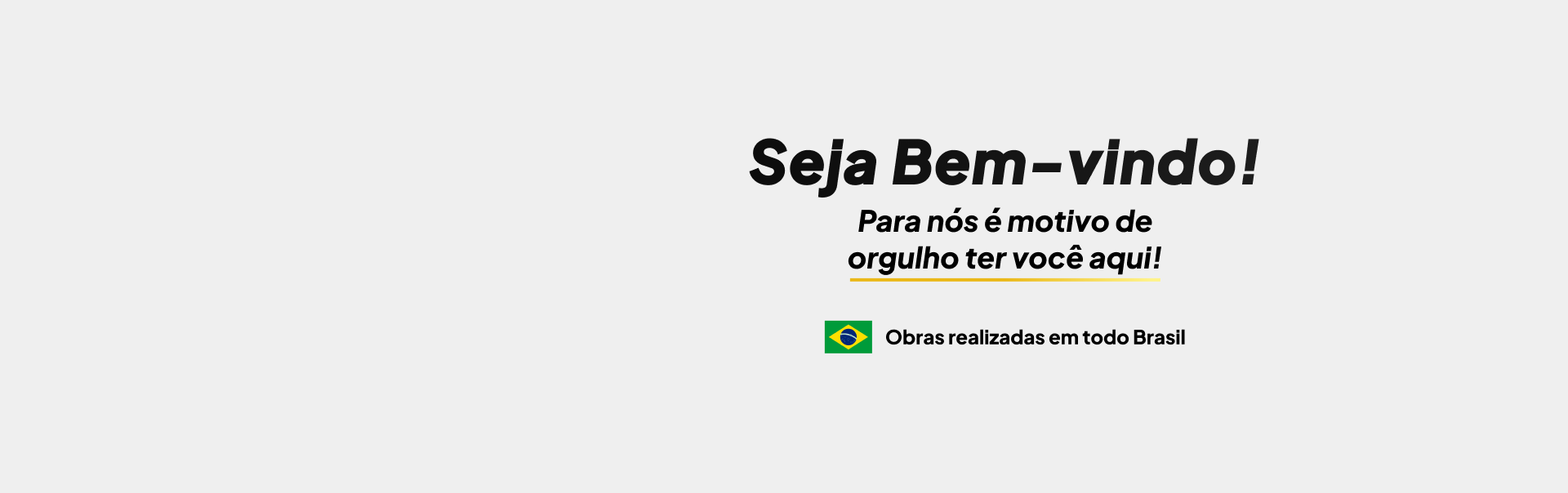 Banner de boas vindas